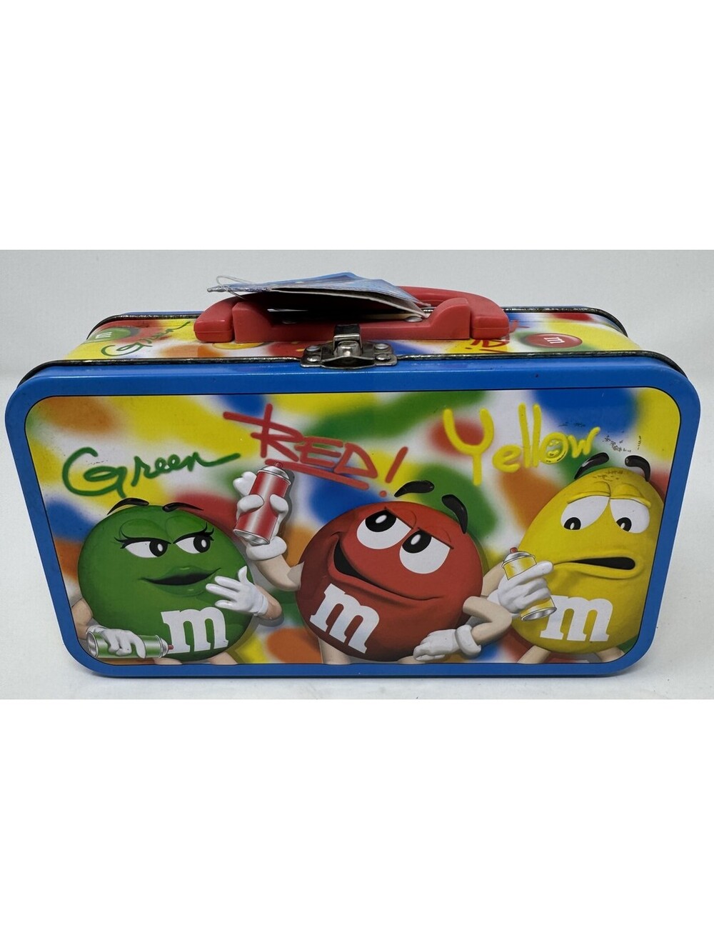 Vintage M&M's Metal Lunch Box with Colorful Cartoon Characters